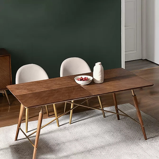 Set tavolo da pranzo in legno massello Set da pranzo moderno rettangolare da 1/2/3/5 pezzi