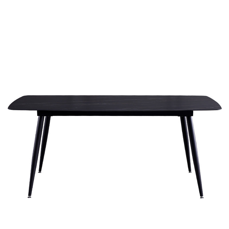 Set da pranzo moderno rettangolare in pietra sinterizzata Set da pranzo da 1/5/6/7 pezzi