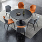Modern Sintered Stone Dining Round Table Set 1/3/4/5/7 Pieces Dining Set 7 Pieces: Table, 6 Chairs Clearhalo 'Dining Room Sets' 'Dining Tables & Seating' 'dining_room_set' 'furn' 'furn_dining_room_set' 'Furniture' 'Kitchen & Dining Furniture' 5268765