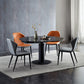 Modern Sintered Stone Dining Round Table Set 1/3/4/5/7 Pieces Dining Set 5 Pieces: Table, 4 Chairs Clearhalo 'Dining Room Sets' 'Dining Tables & Seating' 'dining_room_set' 'furn' 'furn_dining_room_set' 'Furniture' 'Kitchen & Dining Furniture' 5268768