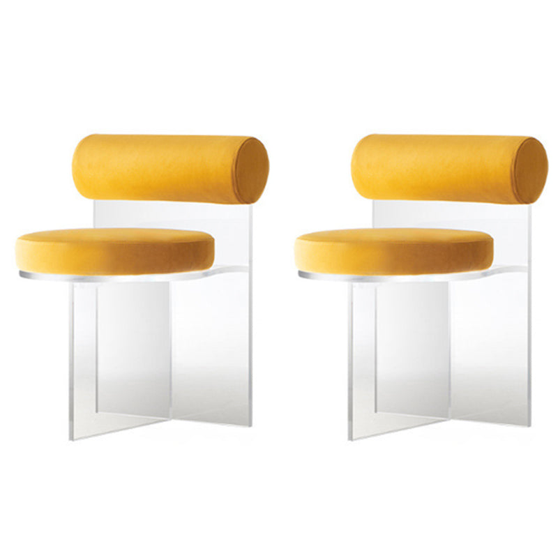 Minimalist Solid Wood Dining Set 1/2/4/5 Pieces Rectangular Dining Furniture Set 2 Yellow Chairs Clearhalo 'Dining Room Sets' 'Dining Tables & Seating' 'dining_room_set' 'furn' 'furn_dining_room_set' 'Furniture' 'Kitchen & Dining Furniture' 5268786