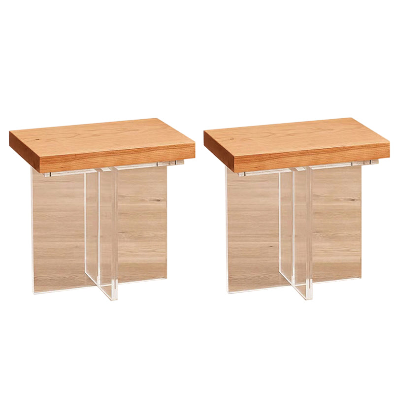 Minimalist Solid Wood Dining Set 1/2/4/5 Pieces Rectangular Dining Furniture Set 2 Natural Chairs Clearhalo 'Dining Room Sets' 'Dining Tables & Seating' 'dining_room_set' 'furn' 'furn_dining_room_set' 'Furniture' 'Kitchen & Dining Furniture' 5268788