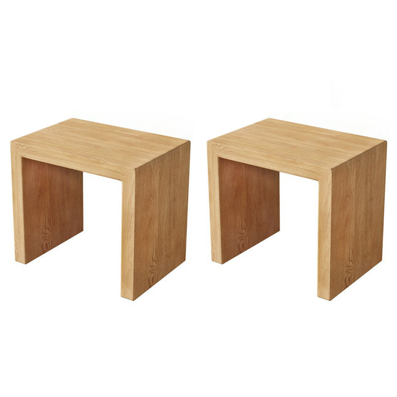 Minimalist Solid Wood Dining Set 1/2/4/5 Pieces Rectangular Dining Furniture Set 2 Wood Stools Clearhalo 'Dining Room Sets' 'Dining Tables & Seating' 'dining_room_set' 'furn' 'furn_dining_room_set' 'Furniture' 'Kitchen & Dining Furniture' 5268789