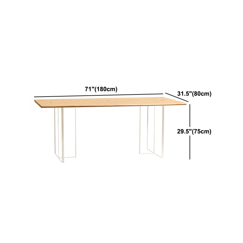 Minimalist Solid Wood Dining Set 1/2/4/5 Pieces Rectangular Dining Furniture Set Clearhalo 'Dining Room Sets' 'Dining Tables & Seating' 'dining_room_set' 'furn' 'furn_dining_room_set' 'Furniture' 'Kitchen & Dining Furniture' 5268805