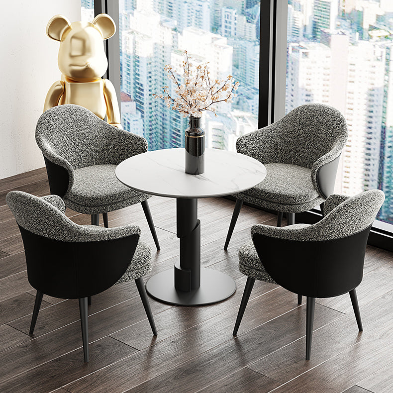 Modern Style Round Dining Table Sintered Stone Table with Tulip Base Clearhalo 'Dining Tables & Seating' 'Dining Tables' 'dining_table' 'furn' 'furn_dining_table' 'Furniture' 'Kitchen & Dining Furniture' 5268866