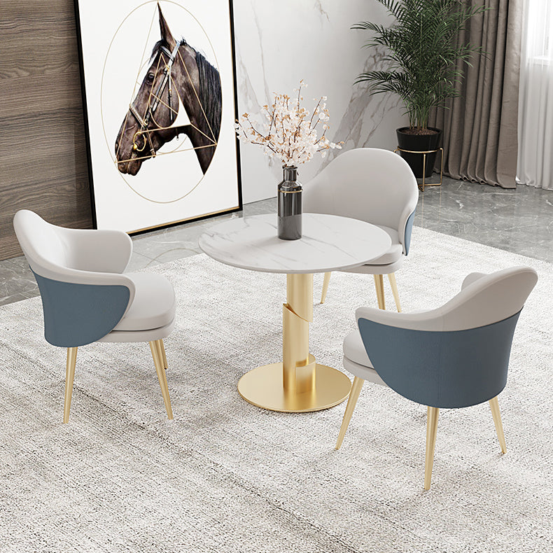 Modern Style Round Dining Table Sintered Stone Table with Tulip Base Clearhalo 'Dining Tables & Seating' 'Dining Tables' 'dining_table' 'furn' 'furn_dining_table' 'Furniture' 'Kitchen & Dining Furniture' 5268867