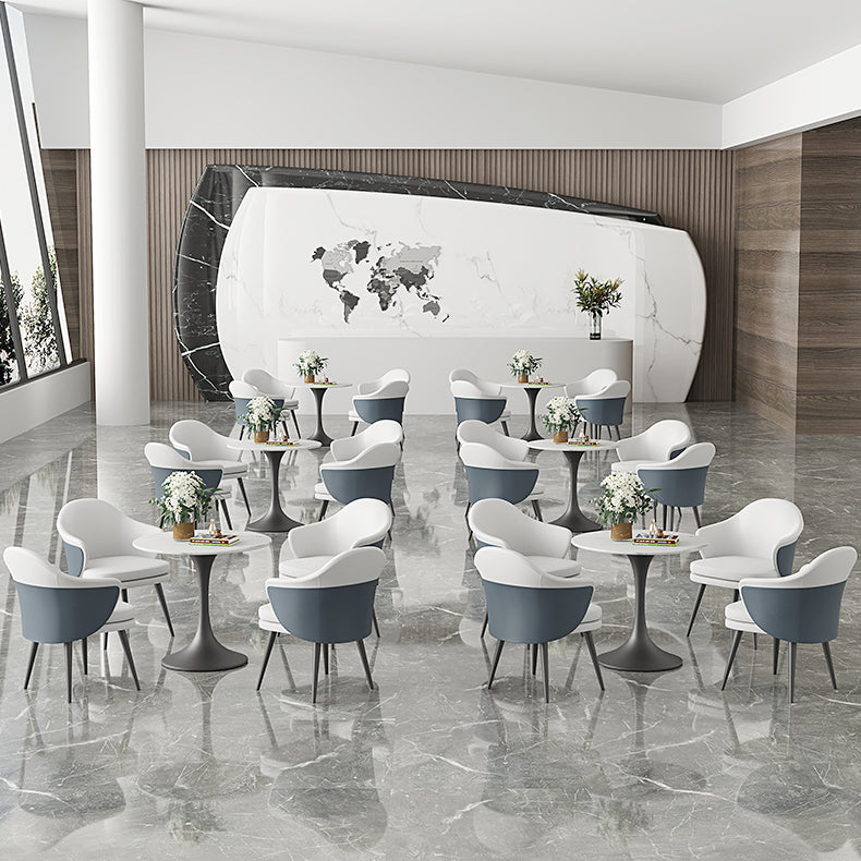 Modern Style Round Dining Table Sintered Stone Table with Tulip Base Clearhalo 'Dining Tables & Seating' 'Dining Tables' 'dining_table' 'furn' 'furn_dining_table' 'Furniture' 'Kitchen & Dining Furniture' 5268869