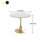 Modern Style Round Dining Table Sintered Stone Table with Tulip Base Clearhalo 'Dining Tables & Seating' 'Dining Tables' 'dining_table' 'furn' 'furn_dining_table' 'Furniture' 'Kitchen & Dining Furniture' 5268875