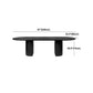 Modern Wood Oval Black Dinette Table Wood Base Dining Table for Living Room