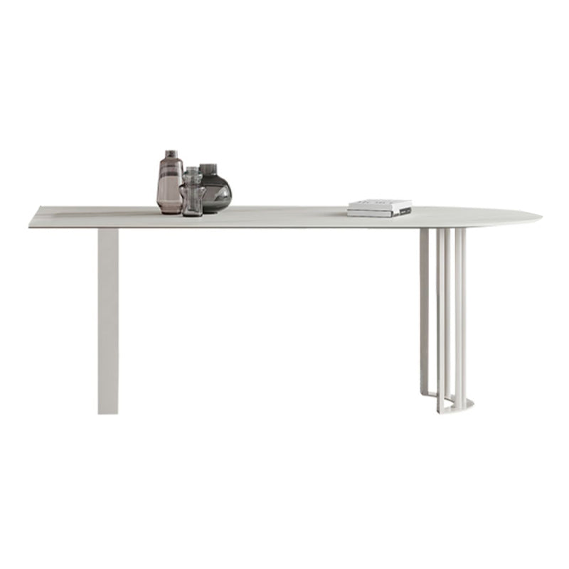 Modern Style Dining Table White Top Sintered Stone Table for Home White Without Chairs Clearhalo 'Dining Tables & Seating' 'Dining Tables' 'dining_table' 'furn' 'furn_dining_table' 'Furniture' 'Kitchen & Dining Furniture' 5268971