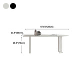 Modern Style Dining Table White Top Sintered Stone Table for Home Clearhalo 'Dining Tables & Seating' 'Dining Tables' 'dining_table' 'furn' 'furn_dining_table' 'Furniture' 'Kitchen & Dining Furniture' 5268978