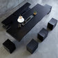 Modern Black in Pine Dining Table Specialty Dining Table for Kitchen 78.7"L x 31.5"W x 29.5"H Without Chairs Clearhalo 'Dining Tables & Seating' 'Dining Tables' 'dining_table' 'furn' 'furn_dining_table' 'Furniture' 'Kitchen & Dining Furniture' 5269016
