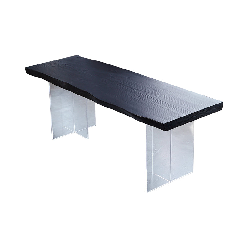 Modern Black in Pine Dining Table Specialty Dining Table for Kitchen Without Chairs Clearhalo 'Dining Tables & Seating' 'Dining Tables' 'dining_table' 'furn' 'furn_dining_table' 'Furniture' 'Kitchen & Dining Furniture' 5269019