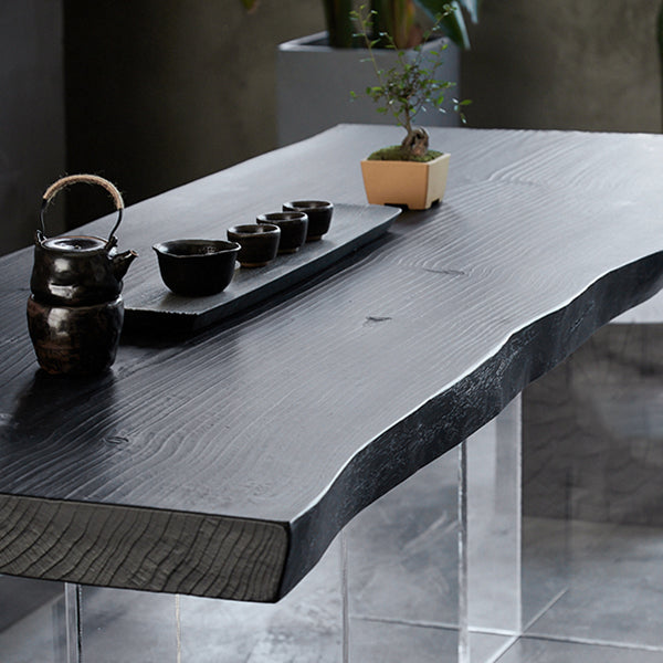 Modern Black in Pine Dining Table Specialty Dining Table for Kitchen Clearhalo 'Dining Tables & Seating' 'Dining Tables' 'dining_table' 'furn' 'furn_dining_table' 'Furniture' 'Kitchen & Dining Furniture' 5269020
