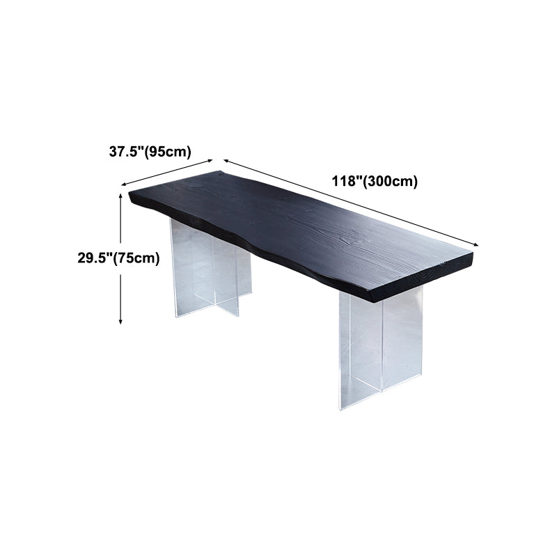 Modern Black in Pine Dining Table Specialty Dining Table for Kitchen Clearhalo 'Dining Tables & Seating' 'Dining Tables' 'dining_table' 'furn' 'furn_dining_table' 'Furniture' 'Kitchen & Dining Furniture' 5269028