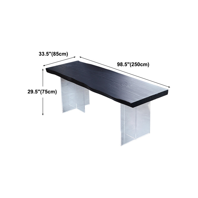 Modern Black in Pine Dining Table Specialty Dining Table for Kitchen Clearhalo 'Dining Tables & Seating' 'Dining Tables' 'dining_table' 'furn' 'furn_dining_table' 'Furniture' 'Kitchen & Dining Furniture' 5269030