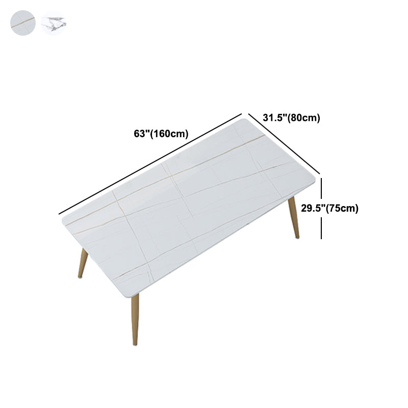 Table à manger de luxe traditionnelle rectangle haut de pierre