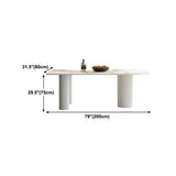 Top in pietra sinterizzato Free Free Table per il ristorante Tavolo da pranzo moderno con 3 gambe