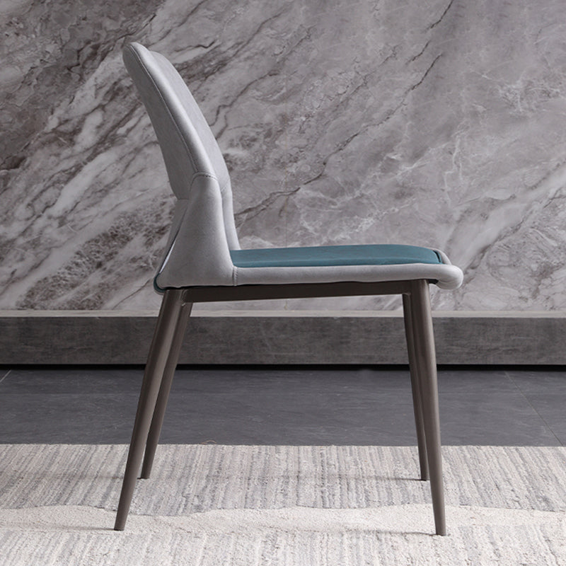 Modern Style Faux Leather Dining Chair Metal Armless Dining Chair for Restaurant Use Clearhalo 'Dining Chairs' 'Dining Tables & Seating' 'dining_chair' 'furn' 'furn_dining_chair' 'Furniture' 'Kitchen & Dining Furniture' 5269232