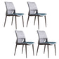 Modern Style Faux Leather Dining Chair Metal Armless Dining Chair for Restaurant Use Blackish Green 4 Piece Set Clearhalo 'Dining Chairs' 'Dining Tables & Seating' 'dining_chair' 'furn' 'furn_dining_chair' 'Furniture' 'Kitchen & Dining Furniture' 5269233