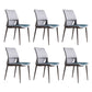 Modern Style Faux Leather Dining Chair Metal Armless Dining Chair for Restaurant Use Blackish Green 6 Piece Set Clearhalo 'Dining Chairs' 'Dining Tables & Seating' 'dining_chair' 'furn' 'furn_dining_chair' 'Furniture' 'Kitchen & Dining Furniture' 5269235