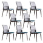 Modern Style Faux Leather Dining Chair Metal Armless Dining Chair for Restaurant Use Blackish Green 8 Piece Set Clearhalo 'Dining Chairs' 'Dining Tables & Seating' 'dining_chair' 'furn' 'furn_dining_chair' 'Furniture' 'Kitchen & Dining Furniture' 5269237