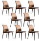 Modern Style Faux Leather Dining Chair Metal Armless Dining Chair for Restaurant Use Grey 8 Piece Set Clearhalo 'Dining Chairs' 'Dining Tables & Seating' 'dining_chair' 'furn' 'furn_dining_chair' 'Furniture' 'Kitchen & Dining Furniture' 5269245
