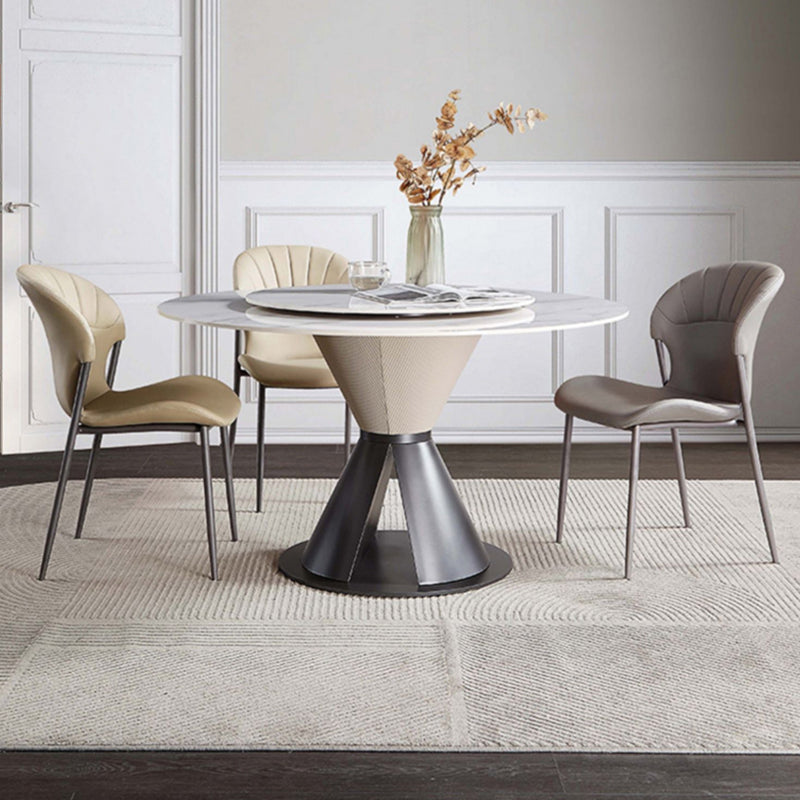 Zeitgenössische Kunstleder -Essstühle Metal Essstuhl für das Restaurantgebrauch