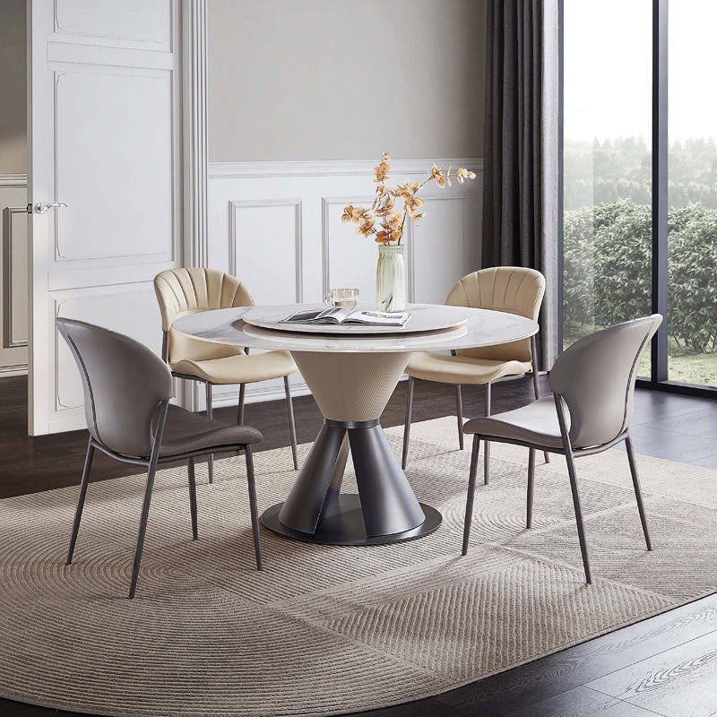 Zeitgenössische Kunstleder -Essstühle Metal Essstuhl für das Restaurantgebrauch