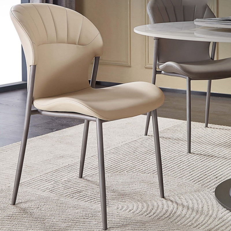 Zeitgenössische Kunstleder -Essstühle Metal Essstuhl für das Restaurantgebrauch