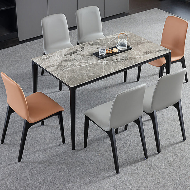 Contemporary Leather Dining Chair Wood Dining Room Chair for Home Use Clearhalo 'Dining Chairs' 'Dining Tables & Seating' 'dining_chair' 'furn' 'furn_dining_chair' 'Furniture' 'Kitchen & Dining Furniture' 5269286