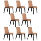 Contemporary Leather Dining Chair Wood Dining Room Chair for Home Use Orange 8 Piece Set Clearhalo 'Dining Chairs' 'Dining Tables & Seating' 'dining_chair' 'furn' 'furn_dining_chair' 'Furniture' 'Kitchen & Dining Furniture' 5269291