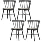Traditional Wood Dining Armless Chairs Windsor Back Side Chair for Restaurant Use