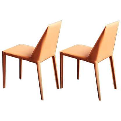 Hedendaagse faux lederen eetkamerstoel metalen eetkamerstoel voor restaurantgebruik