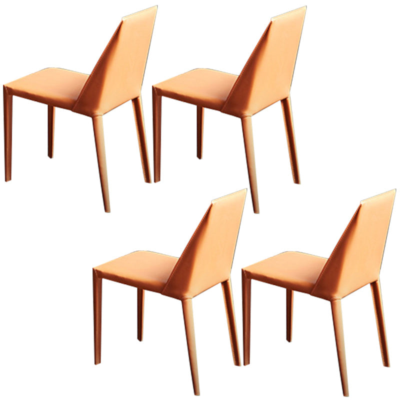 Hedendaagse faux lederen eetkamerstoel metalen eetkamerstoel voor restaurantgebruik