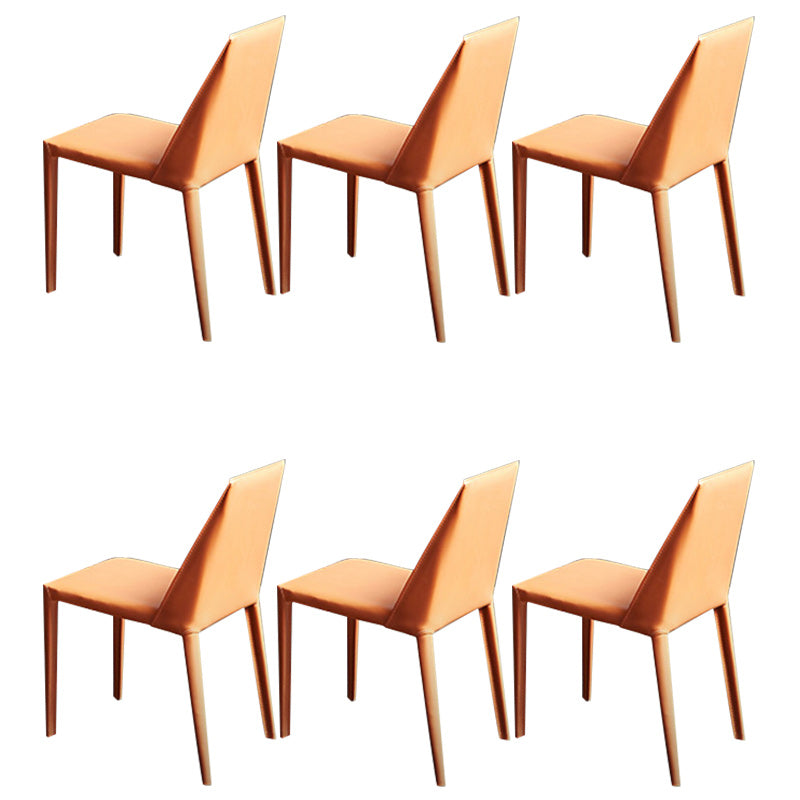 Hedendaagse faux lederen eetkamerstoel metalen eetkamerstoel voor restaurantgebruik