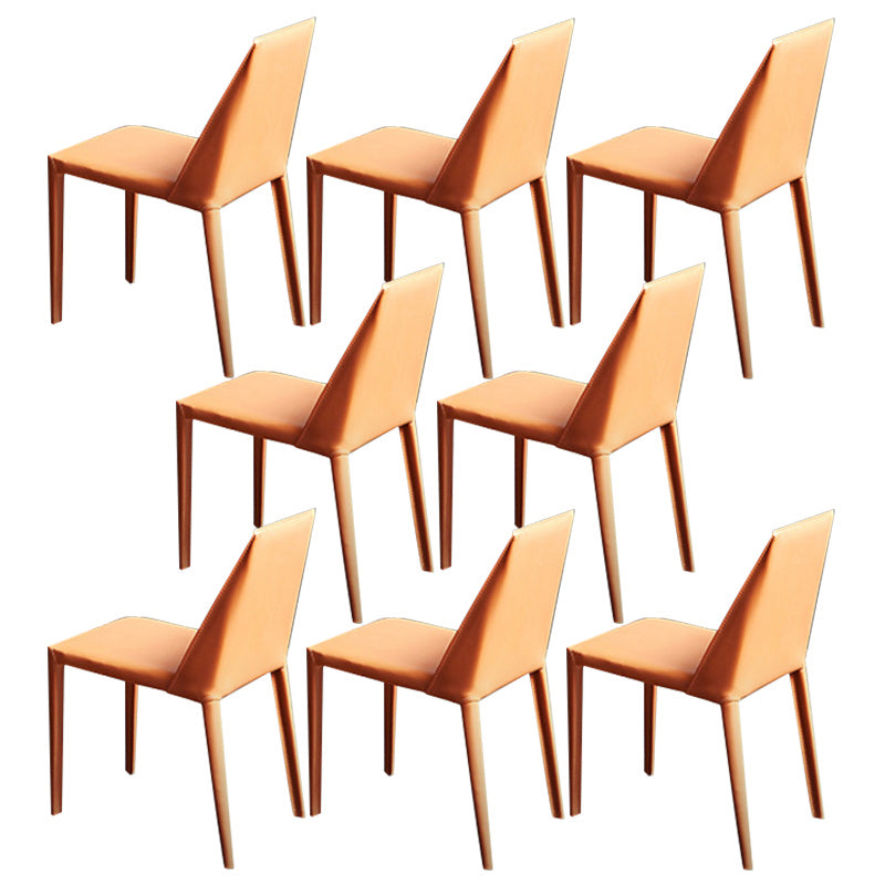 Hedendaagse faux lederen eetkamerstoel metalen eetkamerstoel voor restaurantgebruik