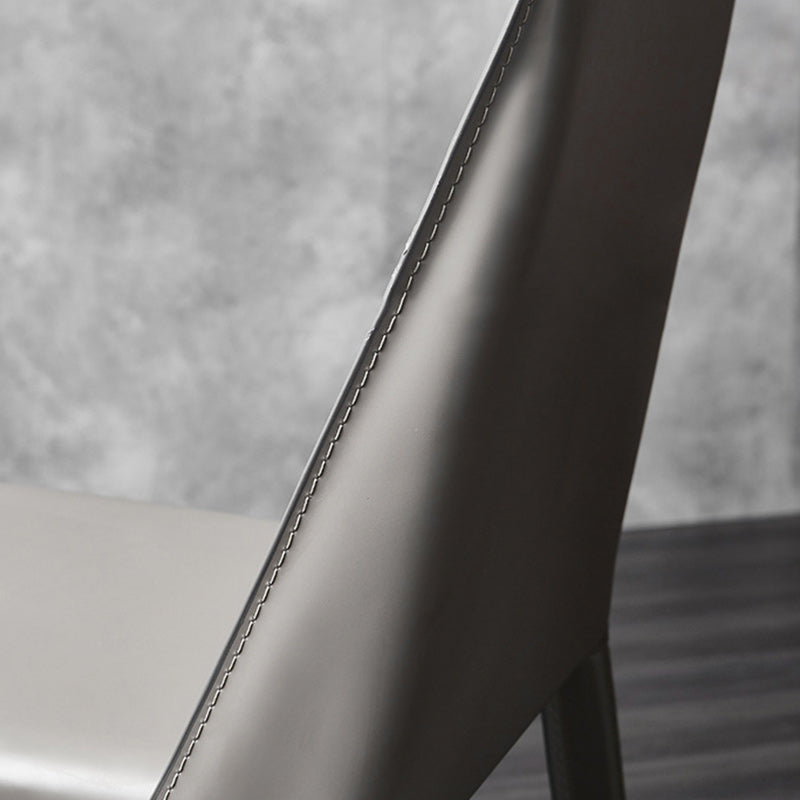 Hedendaagse faux lederen eetkamerstoel metalen eetkamerstoel voor restaurantgebruik