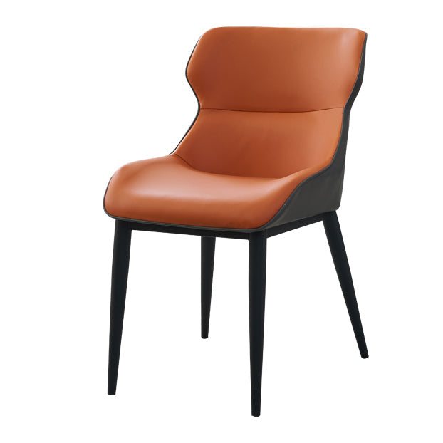 Silla lateral de ala de la sala de conferencias modernas silla de comedor de cuero