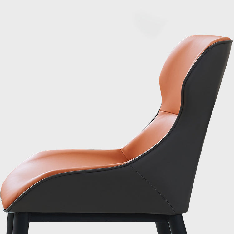 Silla lateral de ala de la sala de conferencias modernas silla de comedor de cuero