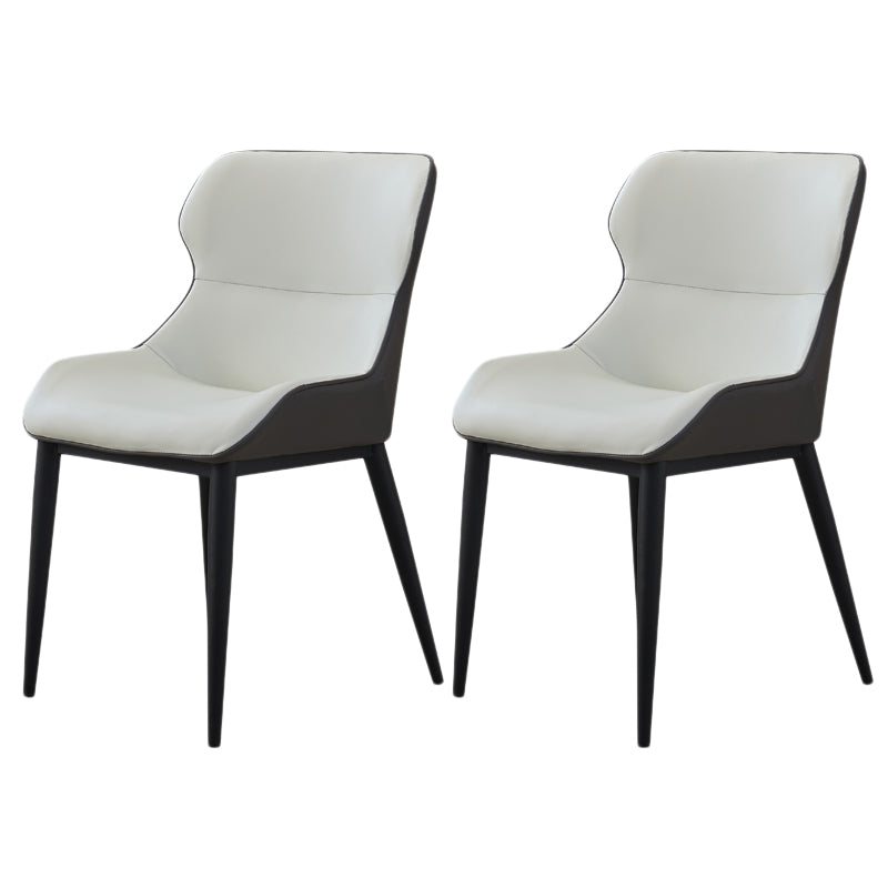 Silla lateral de ala de la sala de conferencias modernas silla de comedor de cuero