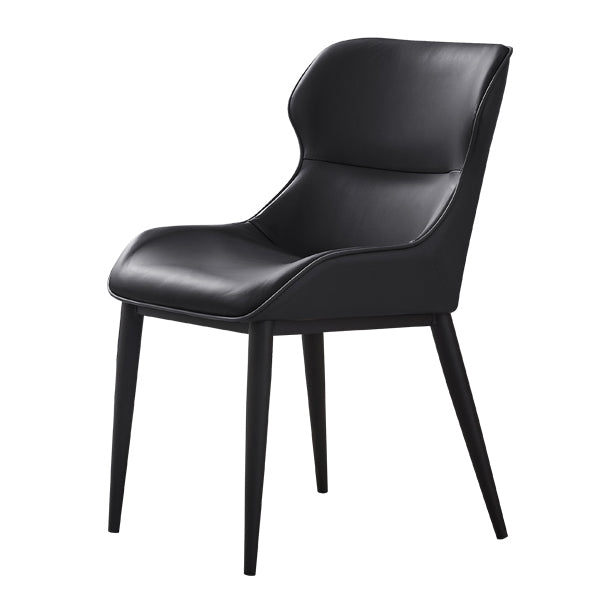 Silla lateral de ala de la sala de conferencias modernas silla de comedor de cuero