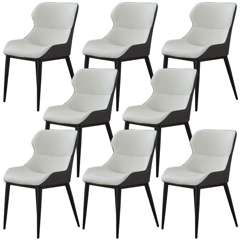 Silla lateral de ala de la sala de conferencias modernas silla de comedor de cuero