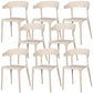 Contemporary Style Chair Armless Chair for Kitchen with Plastic Legs Camel 8 Piece Set Clearhalo 'Dining Chairs' 'Dining Tables & Seating' 'dining_chair' 'furn' 'furn_dining_chair' 'Furniture' 'Kitchen & Dining Furniture' 5269426