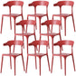 Contemporary Style Chair Armless Chair for Kitchen with Plastic Legs Burgundy 8 Piece Set Clearhalo 'Dining Chairs' 'Dining Tables & Seating' 'dining_chair' 'furn' 'furn_dining_chair' 'Furniture' 'Kitchen & Dining Furniture' 5269430