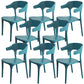 Contemporary Style Chair Armless Chair for Kitchen with Plastic Legs Dark Blue 8 Piece Set Clearhalo 'Dining Chairs' 'Dining Tables & Seating' 'dining_chair' 'furn' 'furn_dining_chair' 'Furniture' 'Kitchen & Dining Furniture' 5269438