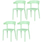 Contemporary Style Chair Armless Chair for Kitchen with Plastic Legs Fruit Green 4 Piece Set Clearhalo 'Dining Chairs' 'Dining Tables & Seating' 'dining_chair' 'furn' 'furn_dining_chair' 'Furniture' 'Kitchen & Dining Furniture' 5269441