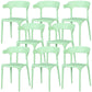 Contemporary Style Chair Armless Chair for Kitchen with Plastic Legs Fruit Green 8 Piece Set Clearhalo 'Dining Chairs' 'Dining Tables & Seating' 'dining_chair' 'furn' 'furn_dining_chair' 'Furniture' 'Kitchen & Dining Furniture' 5269442