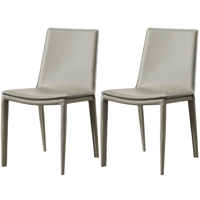 Sala riunioni Solid Designer Stile Stella laterale Sedia da pranzo in pelle finitura