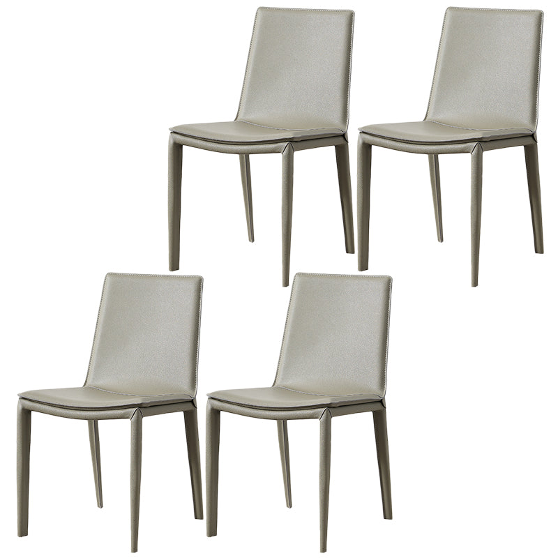 Sala riunioni Solid Designer Stile Stella laterale Sedia da pranzo in pelle finitura